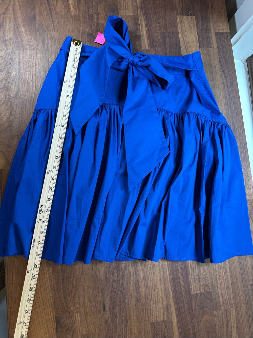 Lauren Ralph Lauren Cobalt Blue Gathered Skirt Tie Waist Flared